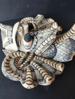 Masque balinais ancien en bois sculpté – Naga protecteur – Sculpture a