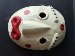 Masque coréen en bois – Souvenir de voyage – Décoration murale artisan