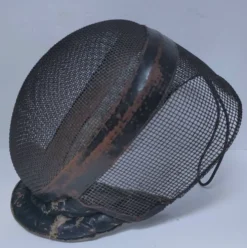 masque escrime métal cuir début xxème