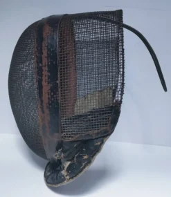 masque escrime métal cuir début xxème
