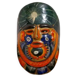 Masque folklore mexicain fait à la main en argile et terre cuite