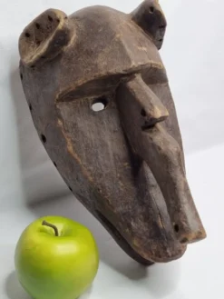 Masque Hyène Suruku du Korè, Mali Bamana – Bois sculpté, 33 cm