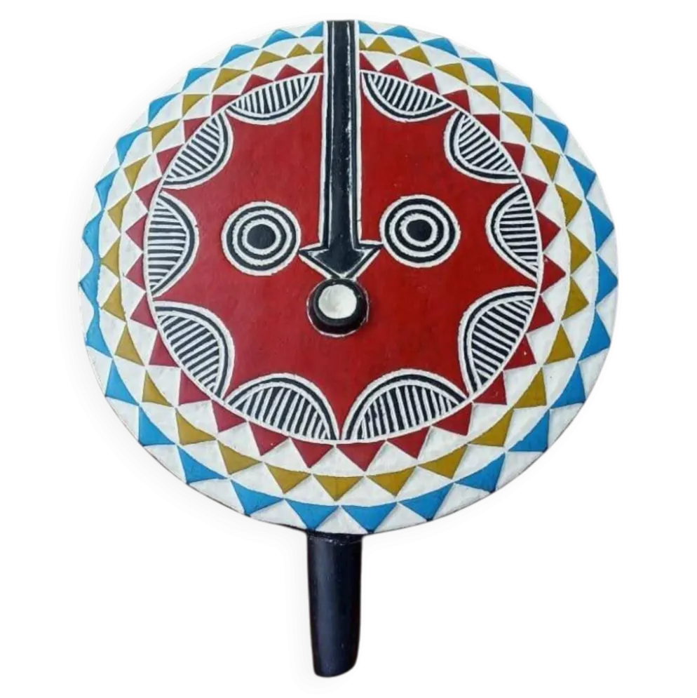 Masque mural africain Bwa Mossi en bois sculpté –Décoration murale ethnique