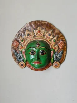 Masque mural Tibet fabrication artisanale décoration ethnique tribal