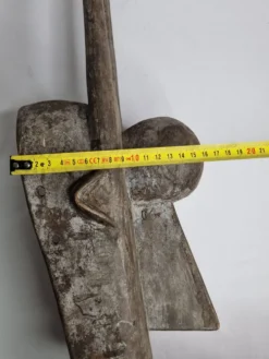 Masque N'Tomo Bambara, Mali, Bois Sculpté, Patine Ancienne, XXe, 64 cm