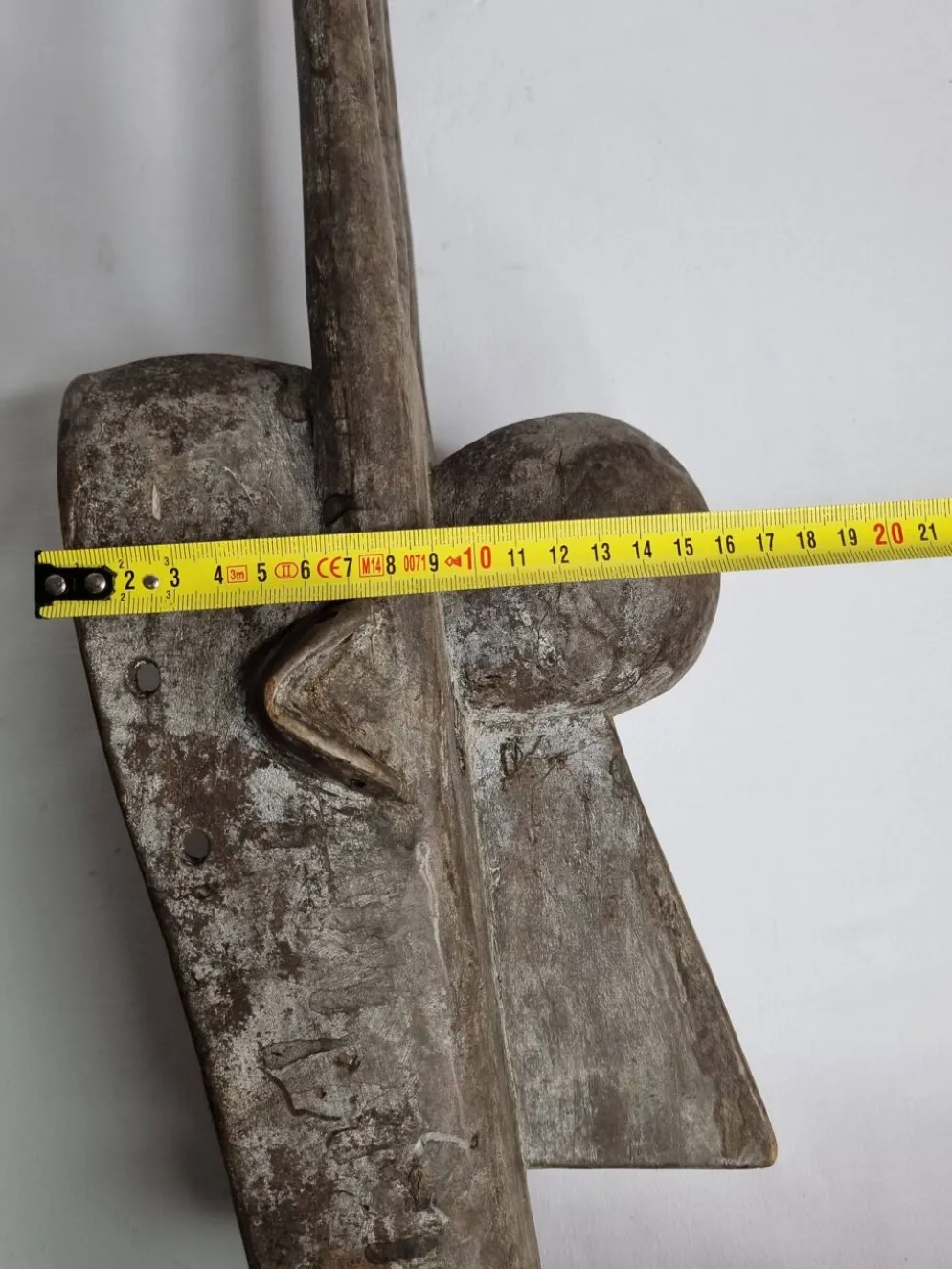 Masque N'Tomo Bambara, Mali, Bois Sculpté, Patine Ancienne, XXe, 64 cm