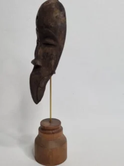 Masque passeport africain ancien Dan Mahou à long bec, 19 cm