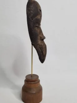 Masque passeport africain ancien Dan Mahou à long bec, 19 cm