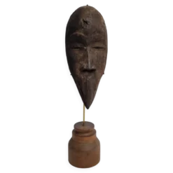 Masque passeport africain ancien Dan Mahou à long bec, 19 cm