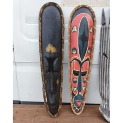 3 masques bois Afrique