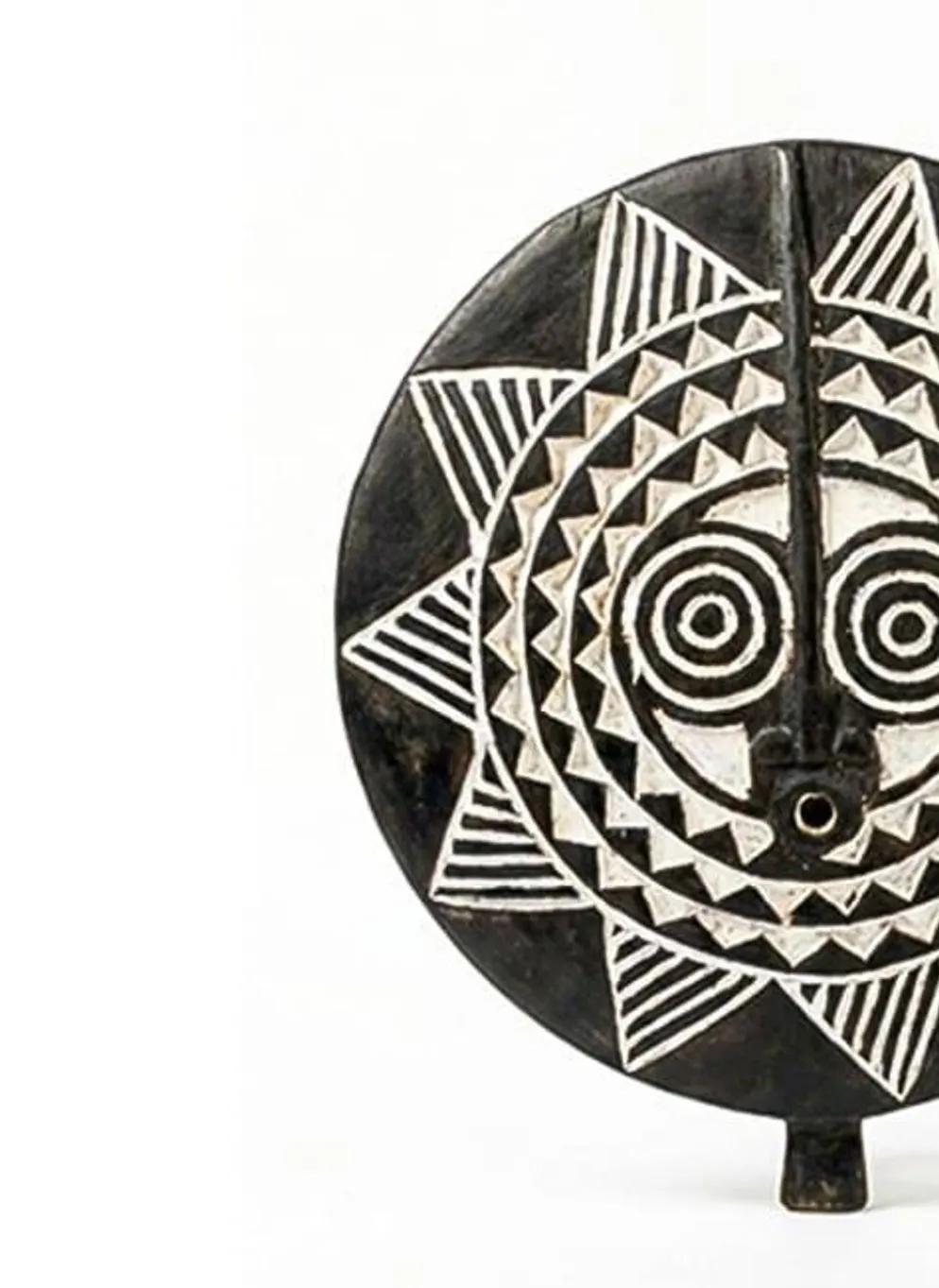 Masque solaire Bwa Ø40 tribal — l’œil du zénith