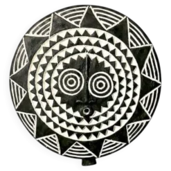 Masque solaire tribal Ø40cm — Le cinquième rituel