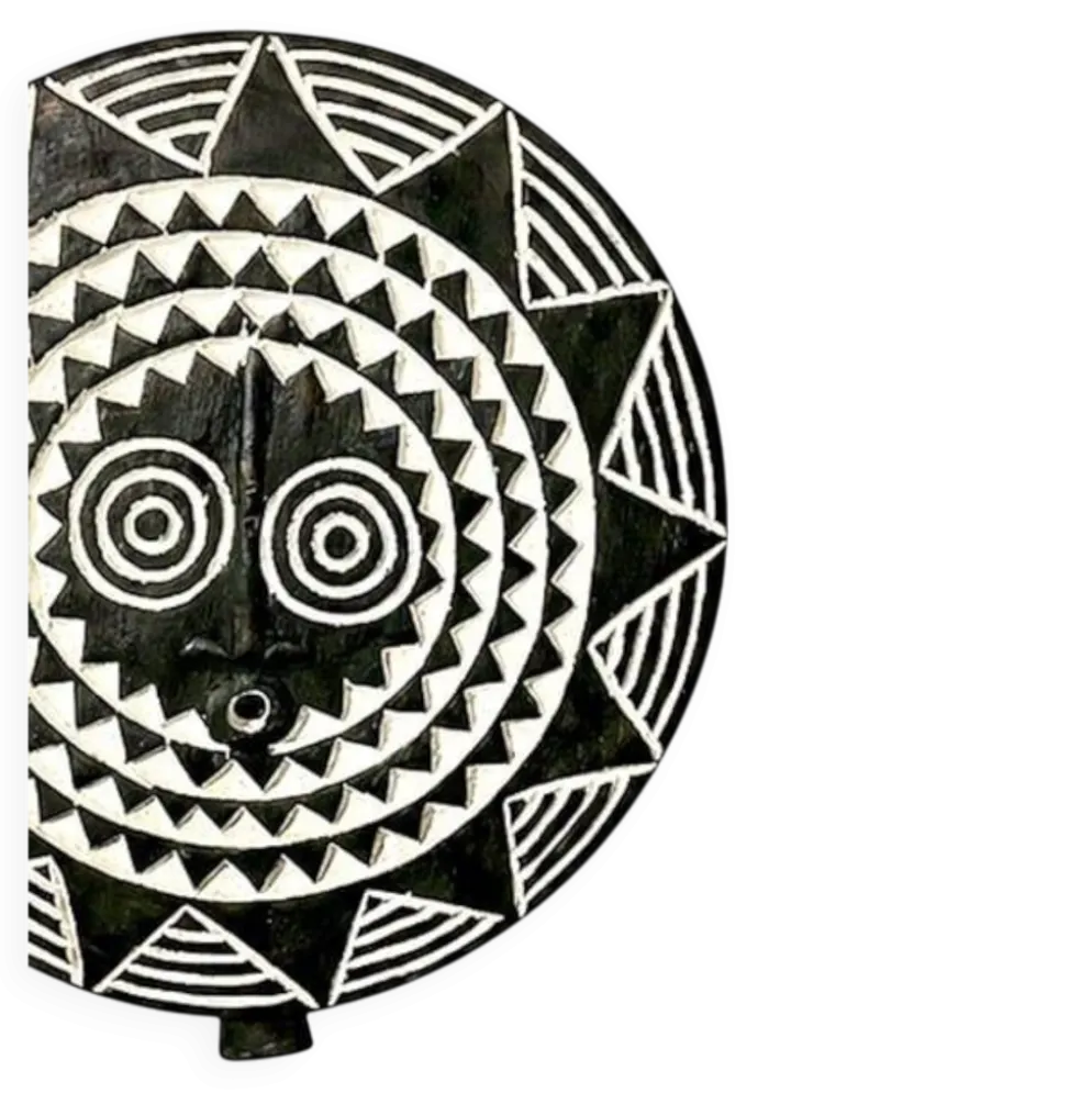 Masque solaire tribal Ø40cm — Le cinquième rituel