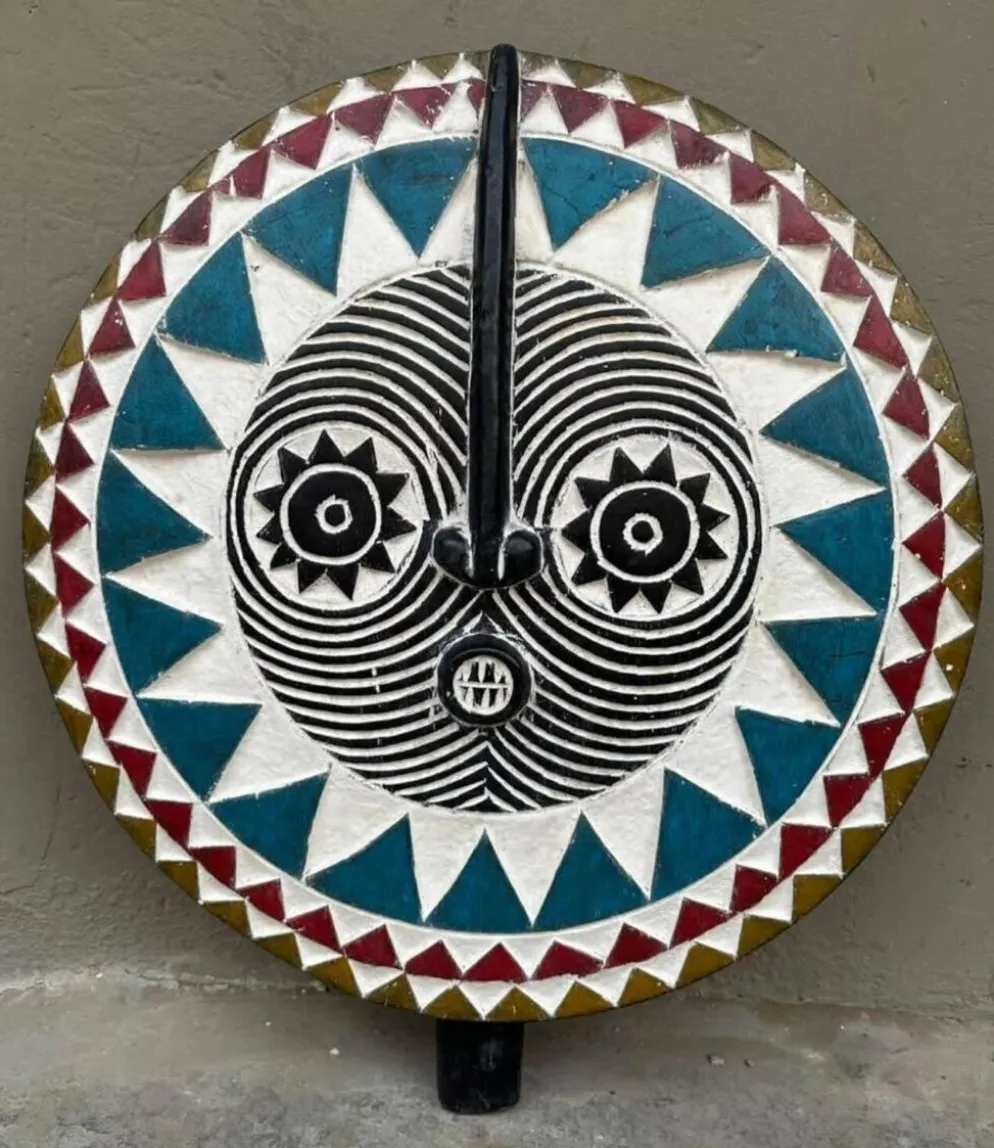 Masque soleil Bwa du Burkina Faso – Masque mural africain Bobo