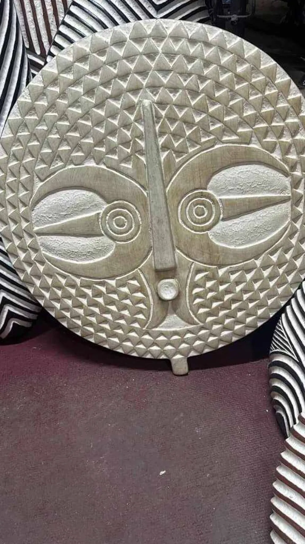 Masque Soleil Tribal Africain Bwa/ Masque Soleil Bobo
