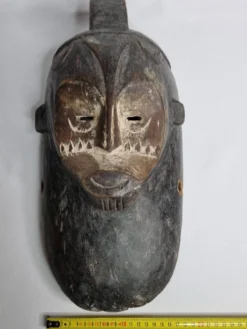 Masque tribal ancien Fang Ngil,Art africain traditionnel, Gabon, XXe, 40 cm