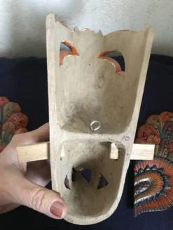 Masque triptyque en bois