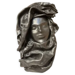 Masque vintage visage de femme en cuir