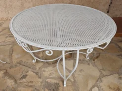 Mathieu Mategot salon de jardin 7 pièces fer forgé 1960