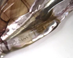 Mezouzah d'artiste signée en verre signée, années 90