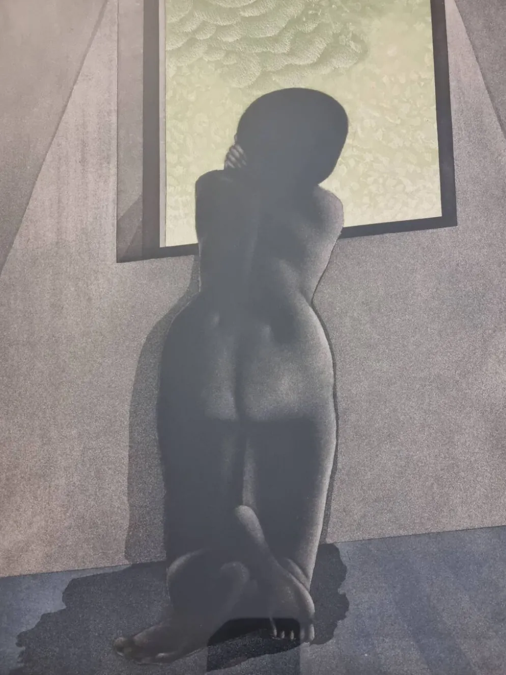 Michel Mathonnat, Une aussi longue attente, Eau-forte signée, 63 x 77 cm