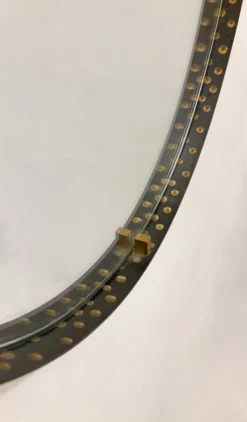 Mid-Century Modern Brass and Steel Drop-Shaped Mirror, Italy, 1970s