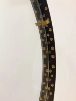 Mid-Century Modern Brass and Steel Drop-Shaped Mirror, Italy, 1970s