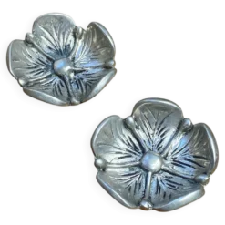 Mini cendriers lotus en metal argenté