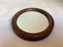 Mini miroir ovale en bois