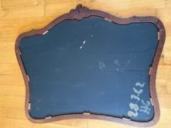 Miroir ancien biseauté, cadre en chêne