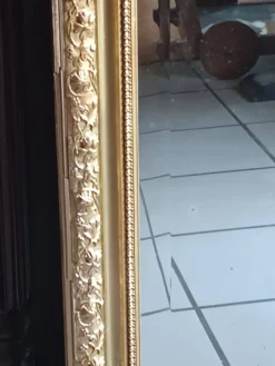 Miroir ancien bois et stuc doré néo Louis XVI