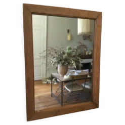 Miroir ancien bois naturel