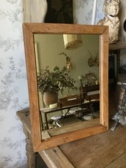 Miroir ancien bois naturel