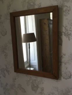 Miroir ancien bois naturel
