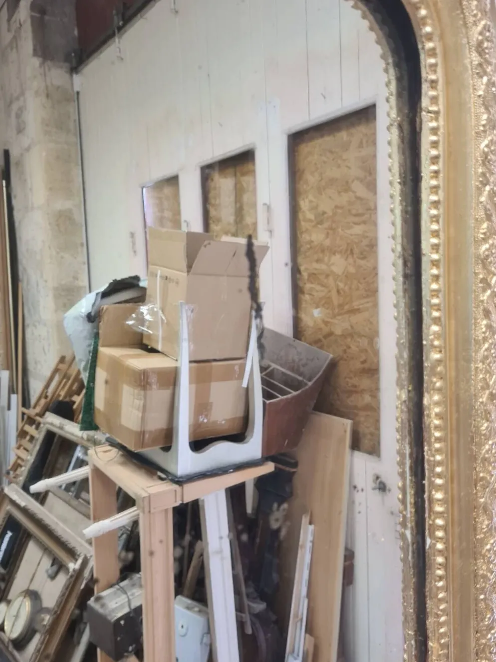 Miroir ancien doré Louis Philippe