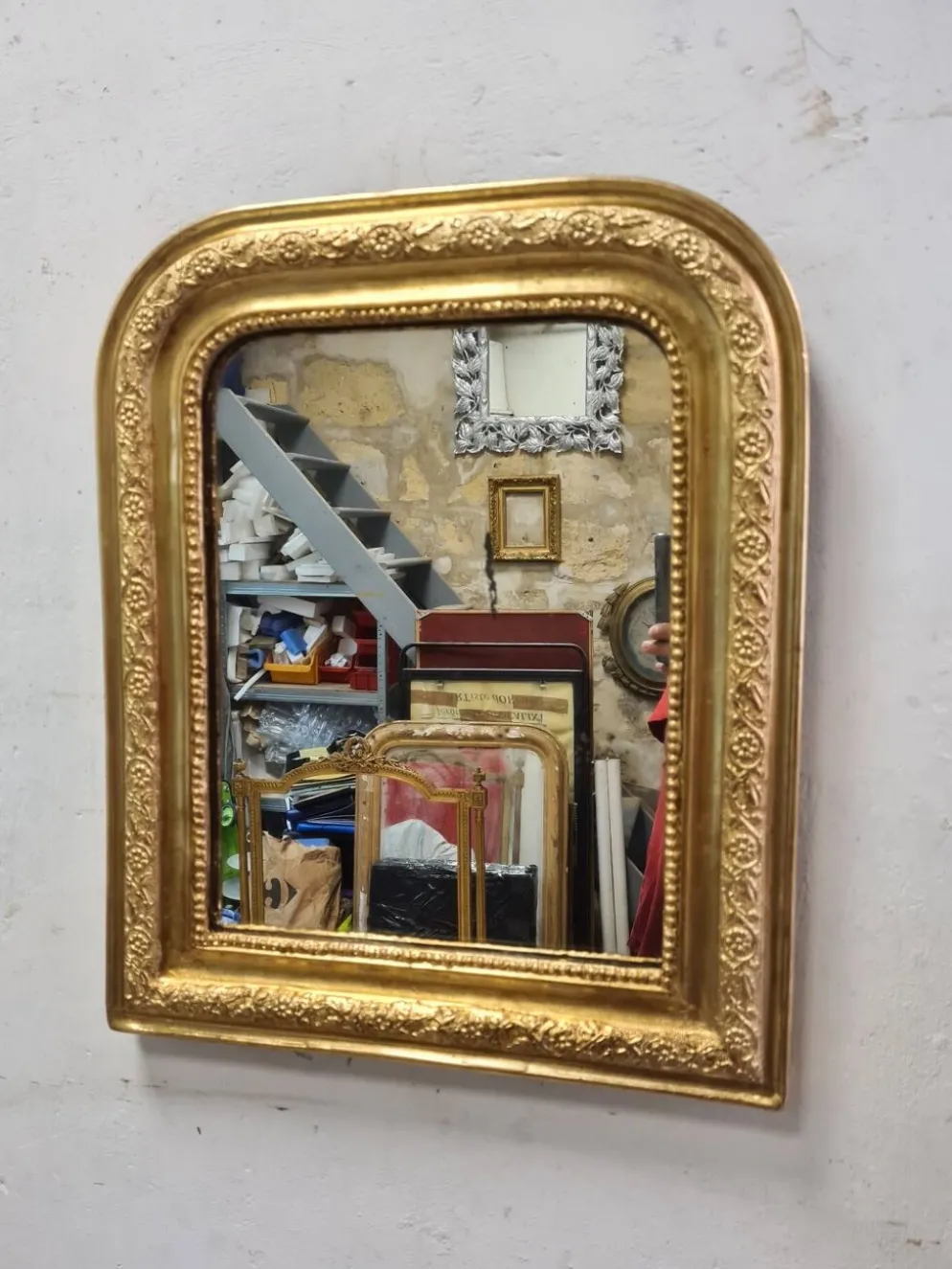 Miroir ancien doré Louis Philippe