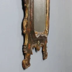 Miroir ancien en bois laqué, Italie, fin XIXe siècle