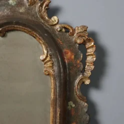 Miroir ancien en bois laqué, Italie, fin XIXe siècle