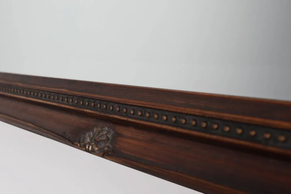 Miroir ancien à facettes en bois sculpté, France, années 1850
