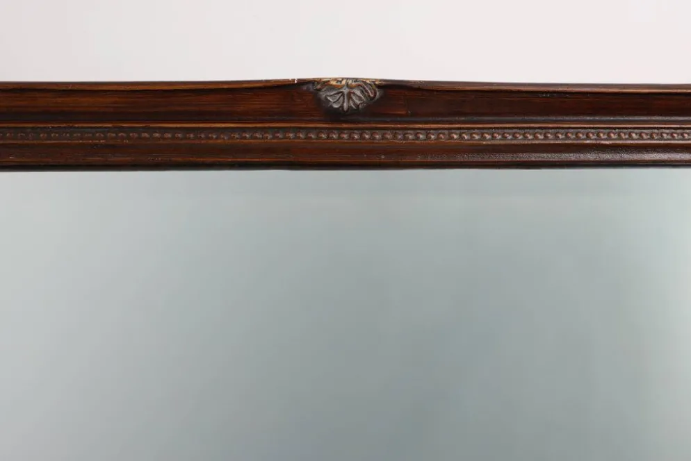 Miroir ancien à facettes en bois sculpté, France, années 1850