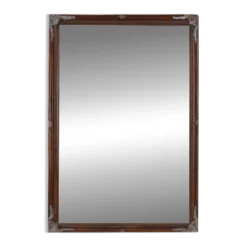 Miroir ancien à facettes en bois sculpté, France, années 1850