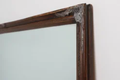 Miroir ancien à facettes en bois sculpté, France, années 1850