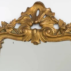 Miroir ancien à fleurs du XIXe siècle