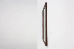 Miroir ancien français à facettes en bois sculpté, vers 1850