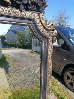Miroir ancien à fronton 168/88 cm