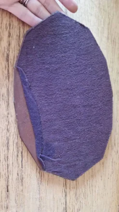 Miroir ancien à poser biseauté velours vintage