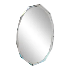 Miroir ancien à poser biseauté velours vintage