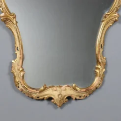 Miroir ancien style baroque en bois sculpté, Italie, XIXe siècle