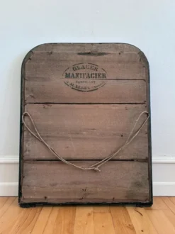 Miroir antique français Louis Philippe – noir et or, fin du 19e siècle