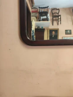 Miroir arche en bois vintage Pologne 1970